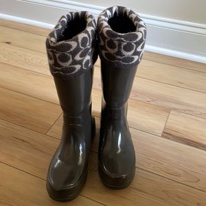 Coach rain boots.